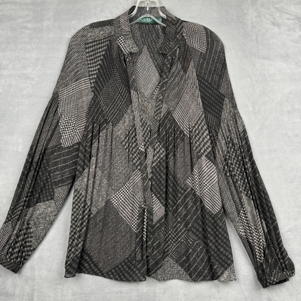 Lauren Ralph Lauren Patchwork Print Button Down B… - image 1